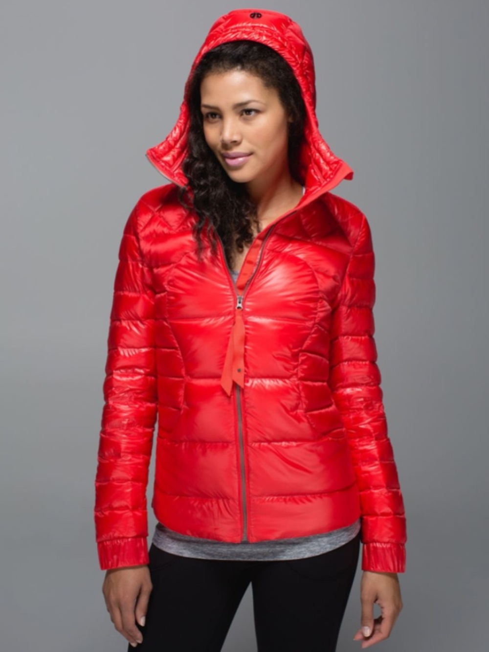 Lululemon Fluffin Awesome Jacket, Alarming Red, Hooded, Size 4